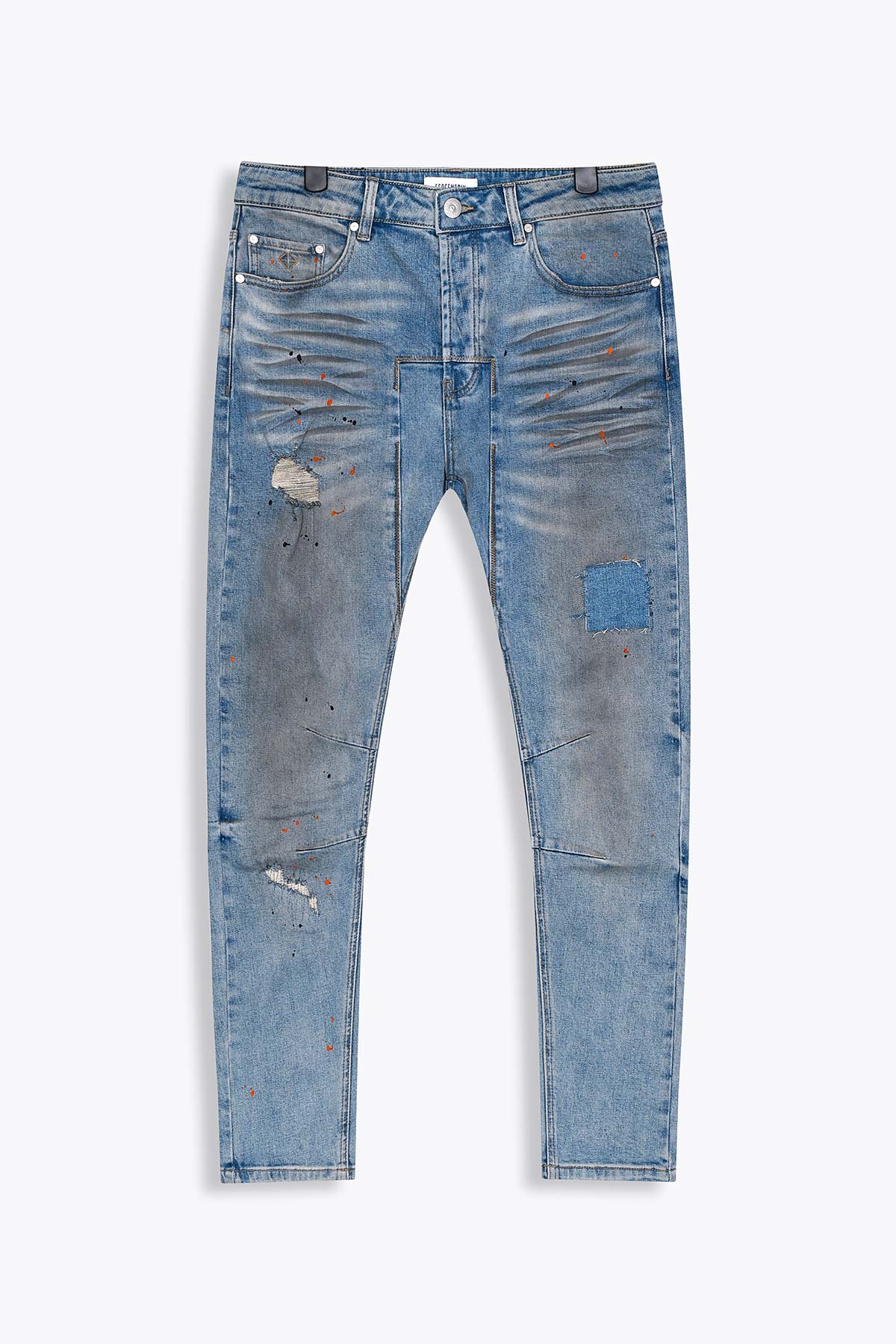 Jean Homme used brodé au dos
