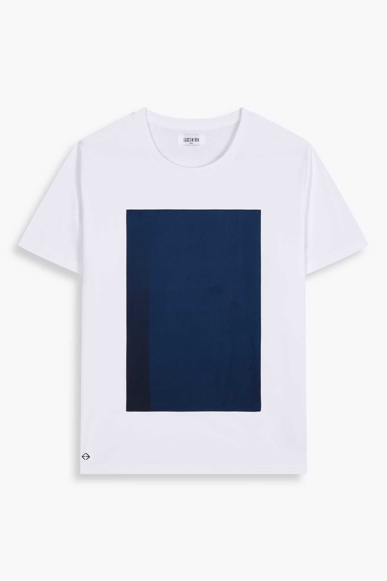 T-shirt blanc avec patch soie