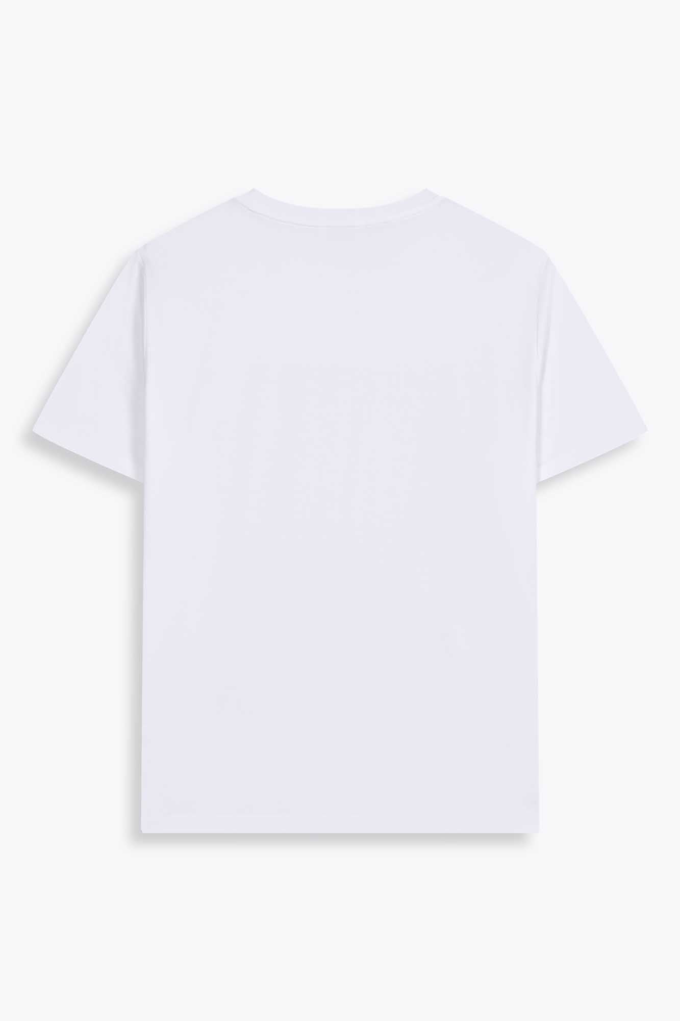 T-shirt blanc avec patch soie