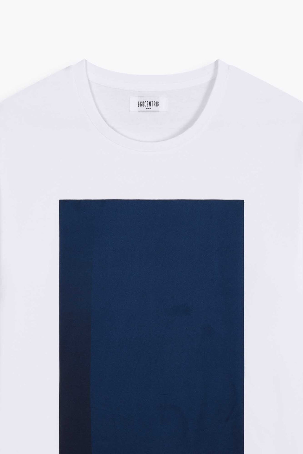 T-shirt blanc avec patch soie