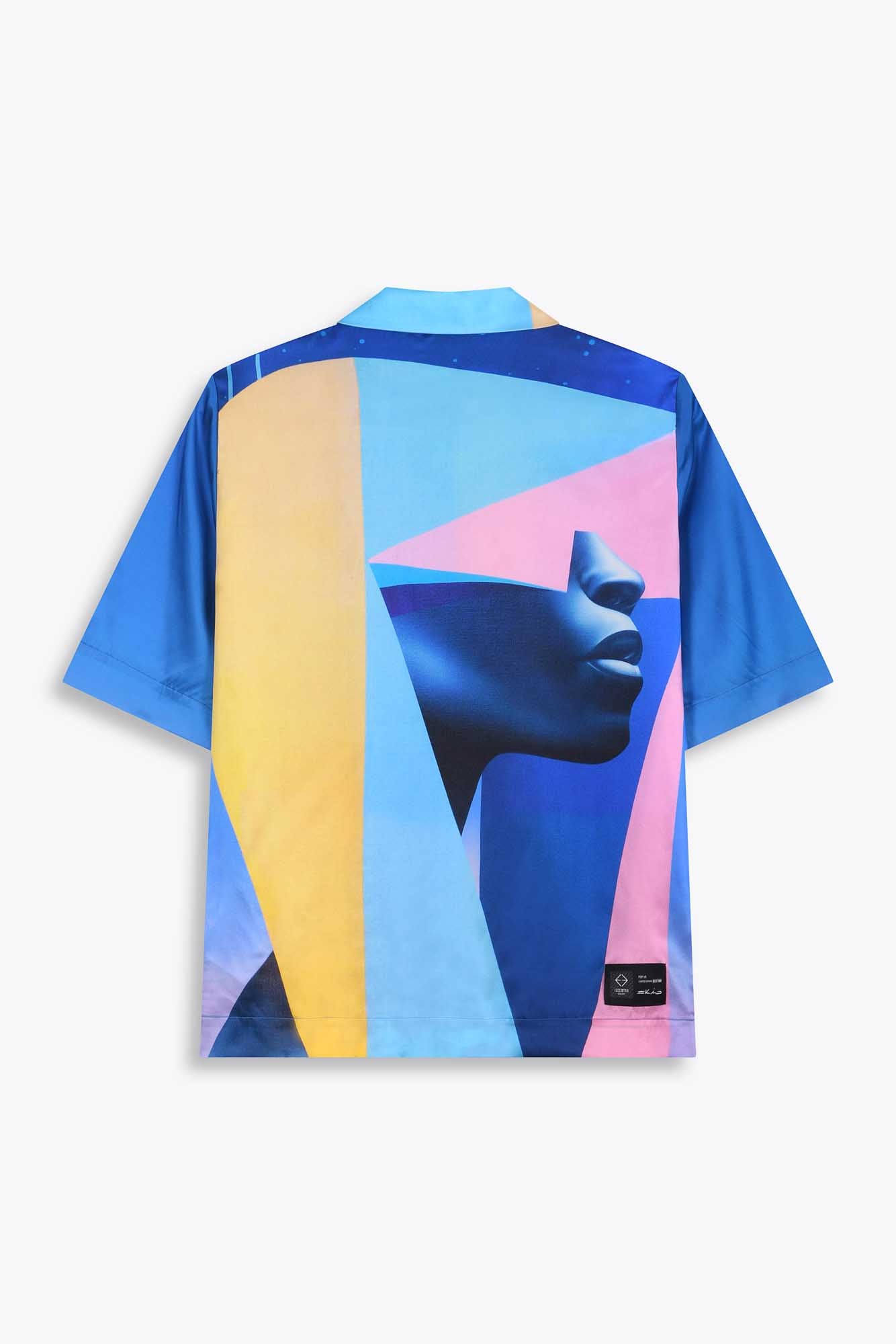 Chemise femme en soie manches courtes "Pop VR"