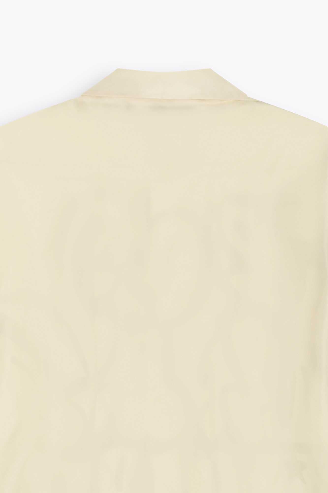 NYC FLOP SHORT SLEEVE LONG SILK SHIRT, IVORY