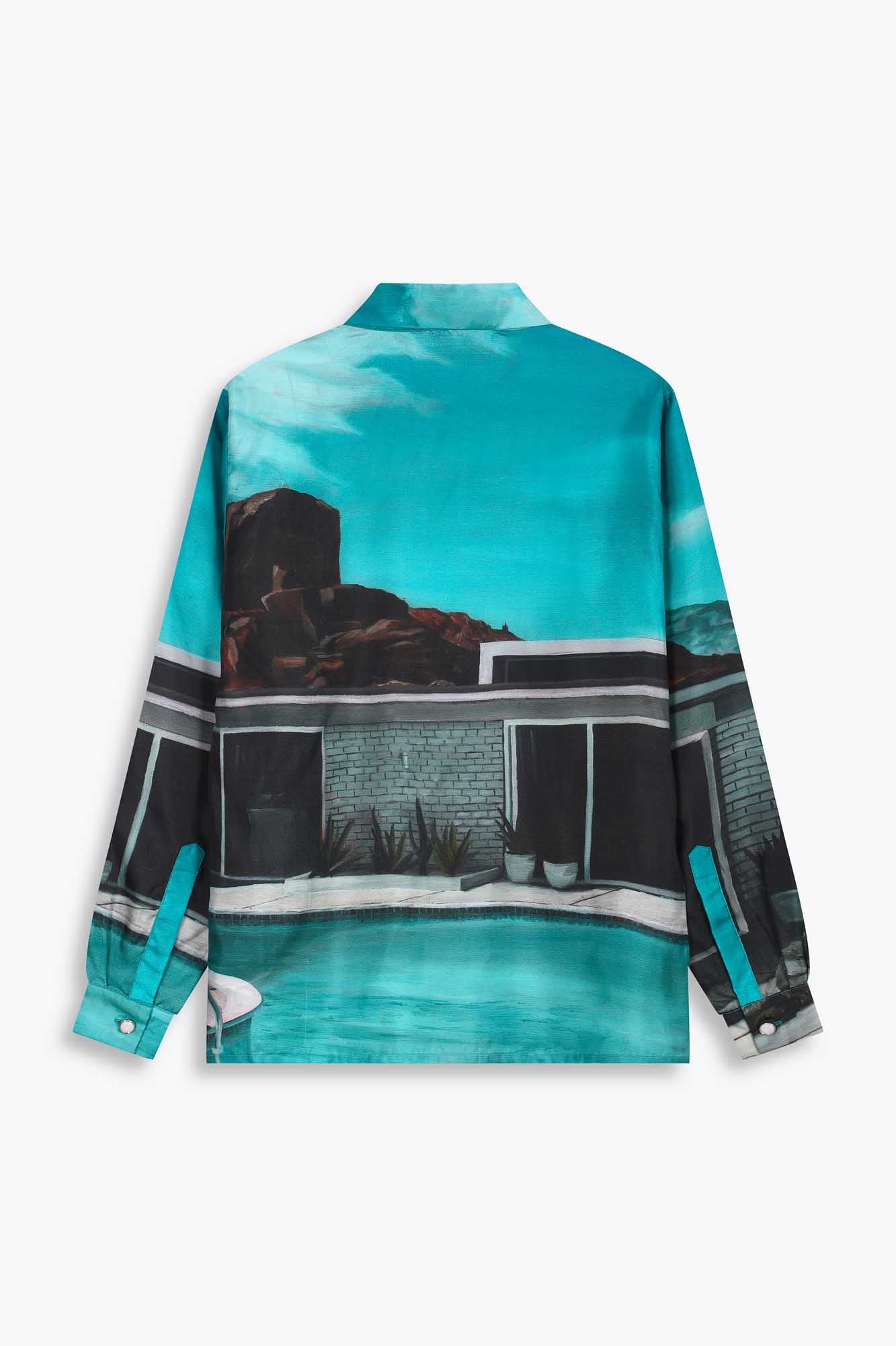 Chemise Homme soie manches longues "Palm Springs"