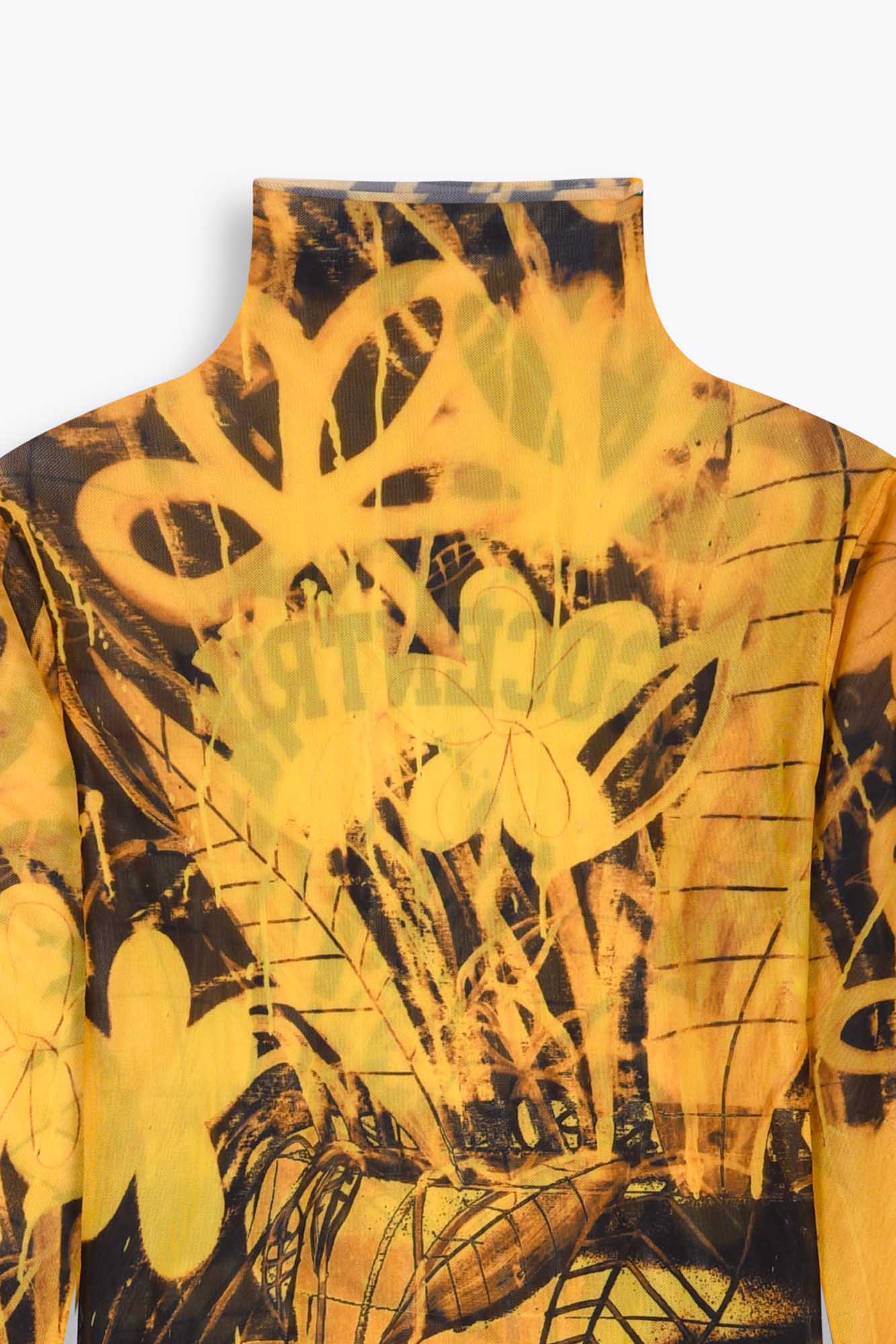 BOUQUET NÉGATIF JAUNE MESH TOP, MULITCOLOUR