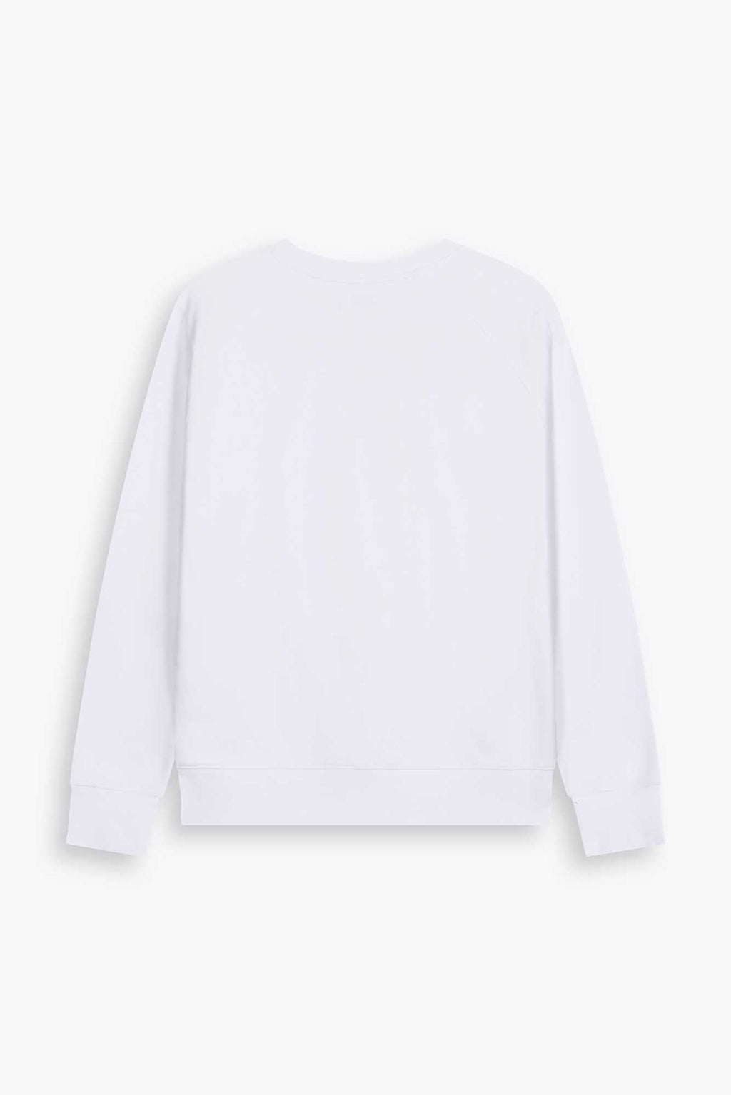Sweat blanc avec patch soie "Manuela"