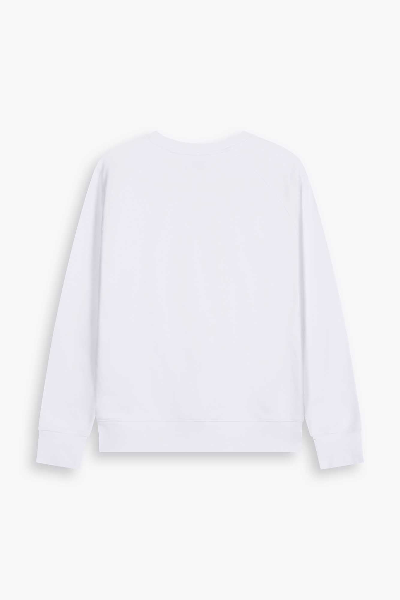 Sweat blanc avec patch soie "Manuela"