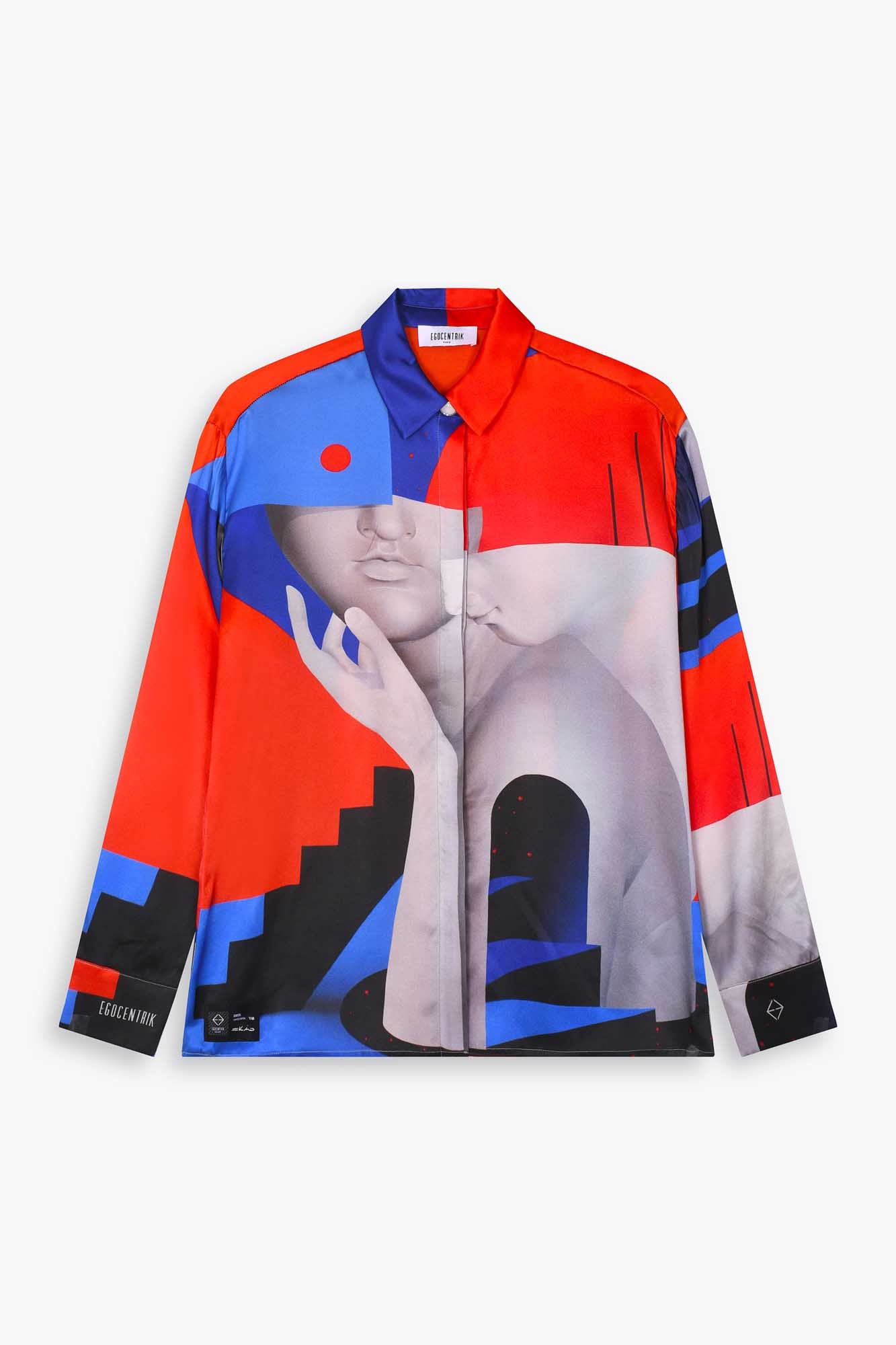 Chemise femme soie manches longues "Gemeos"
