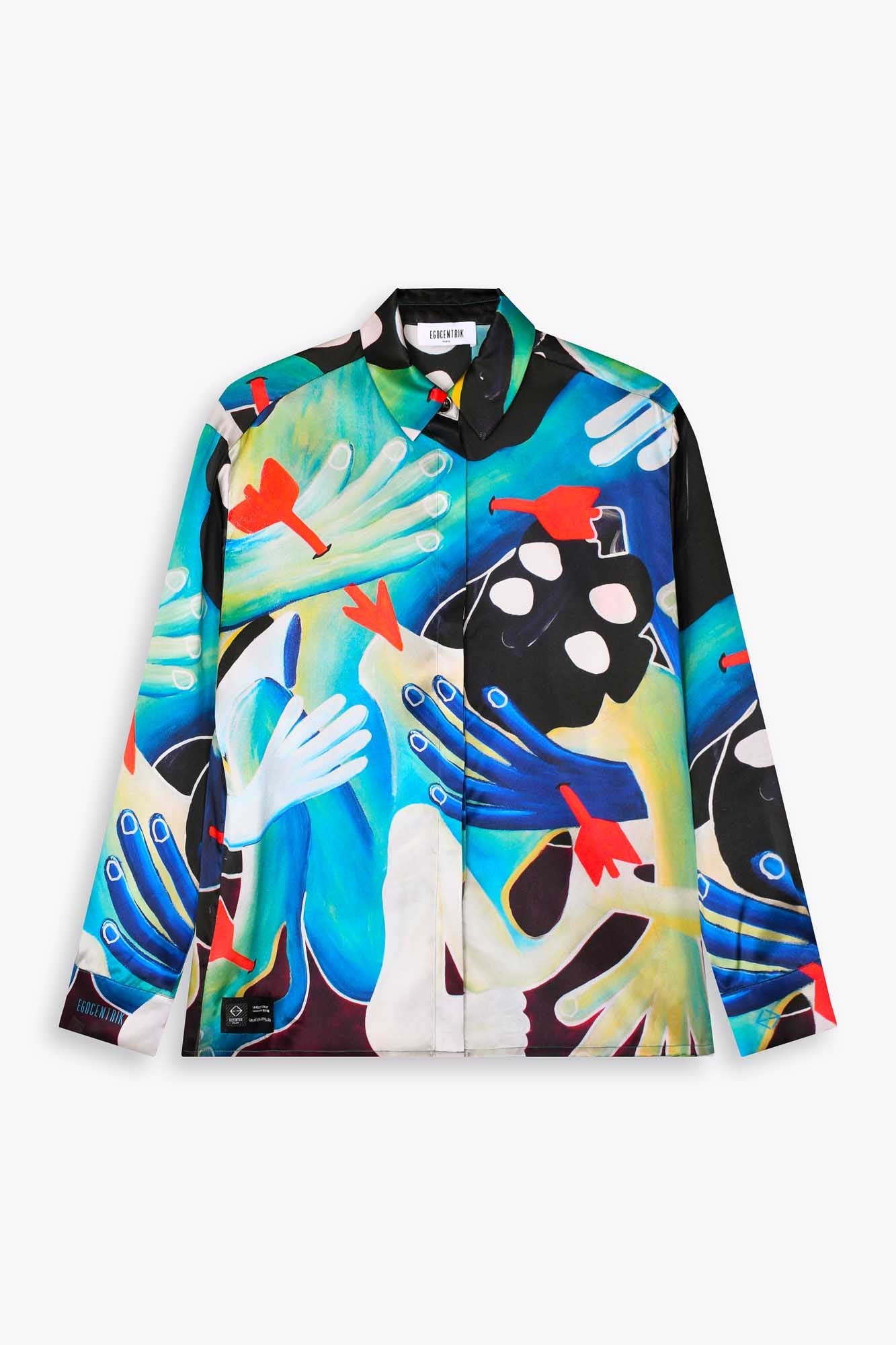 Chemise femme en soie manches longues"La mère et l'enfant"