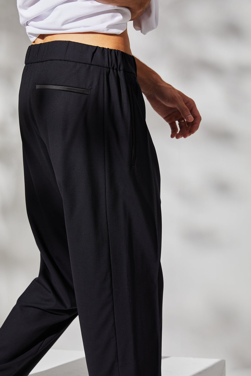 Pantalon en laine "nuit d'été"