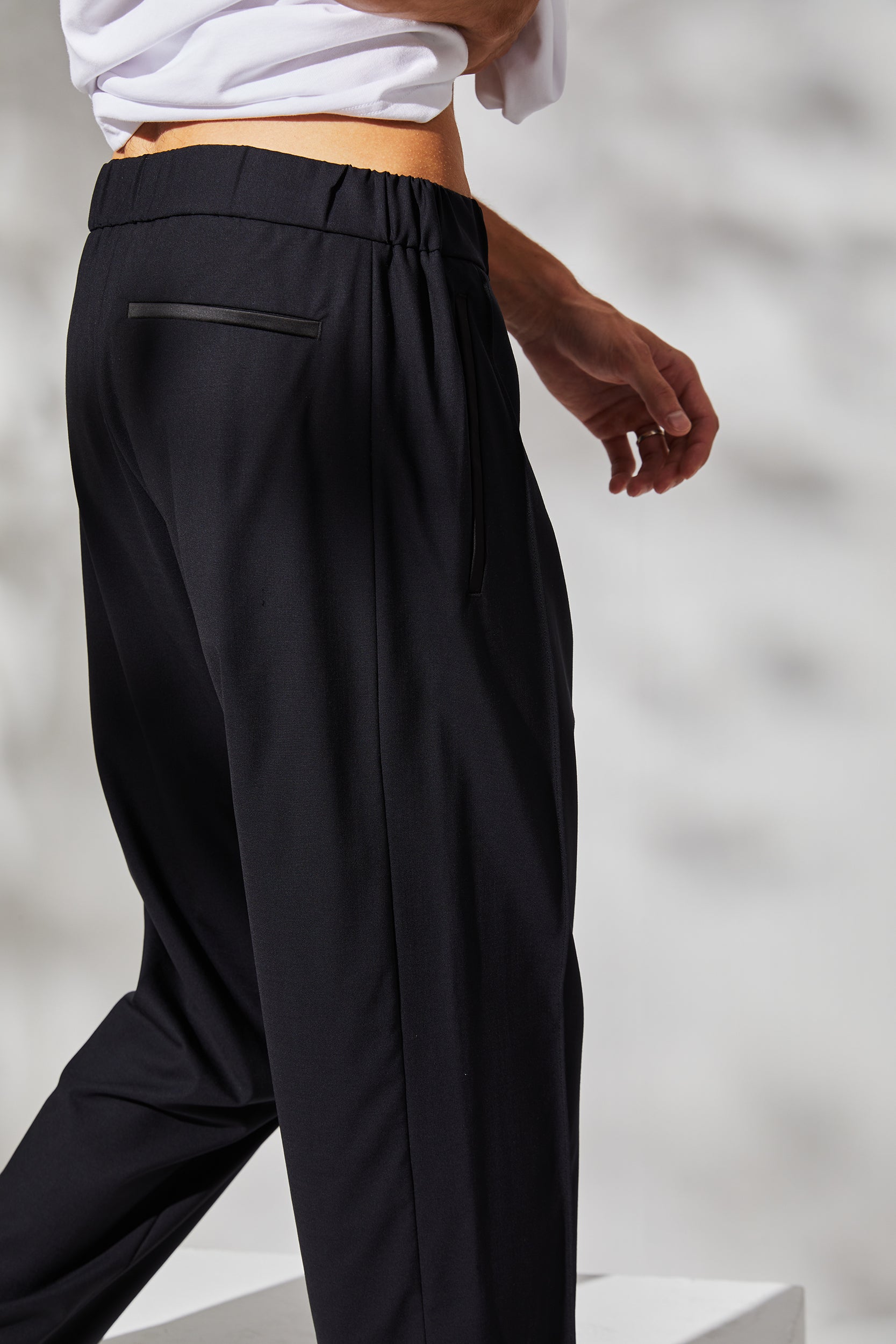 Pantalon en laine "nuit d'été"