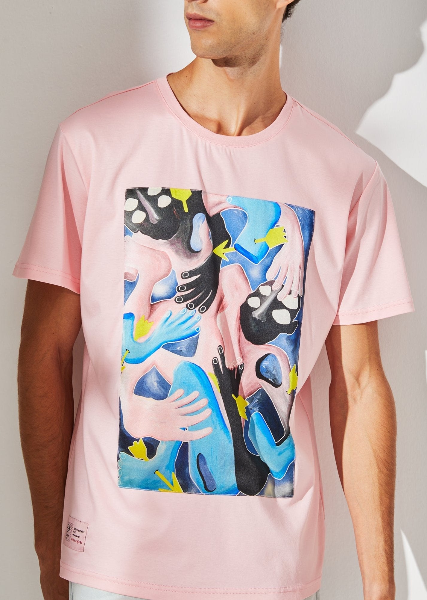 T-shirt en coton pima et soie "Chloe"