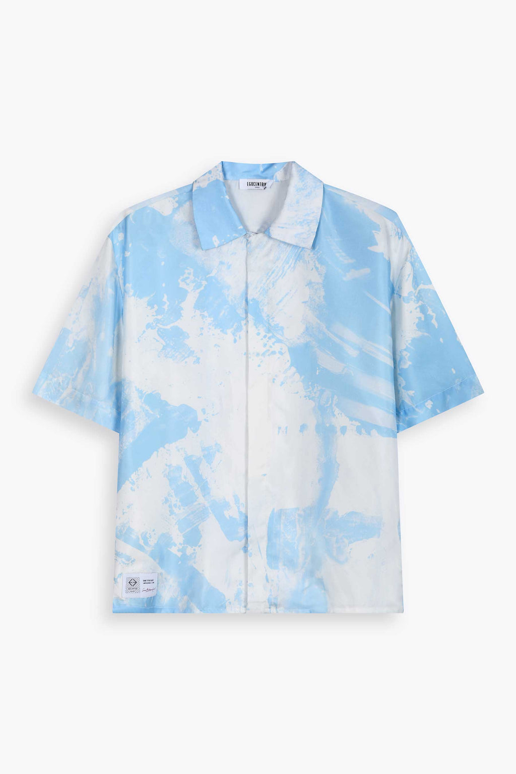 Chemise en soie homme Blue Strates