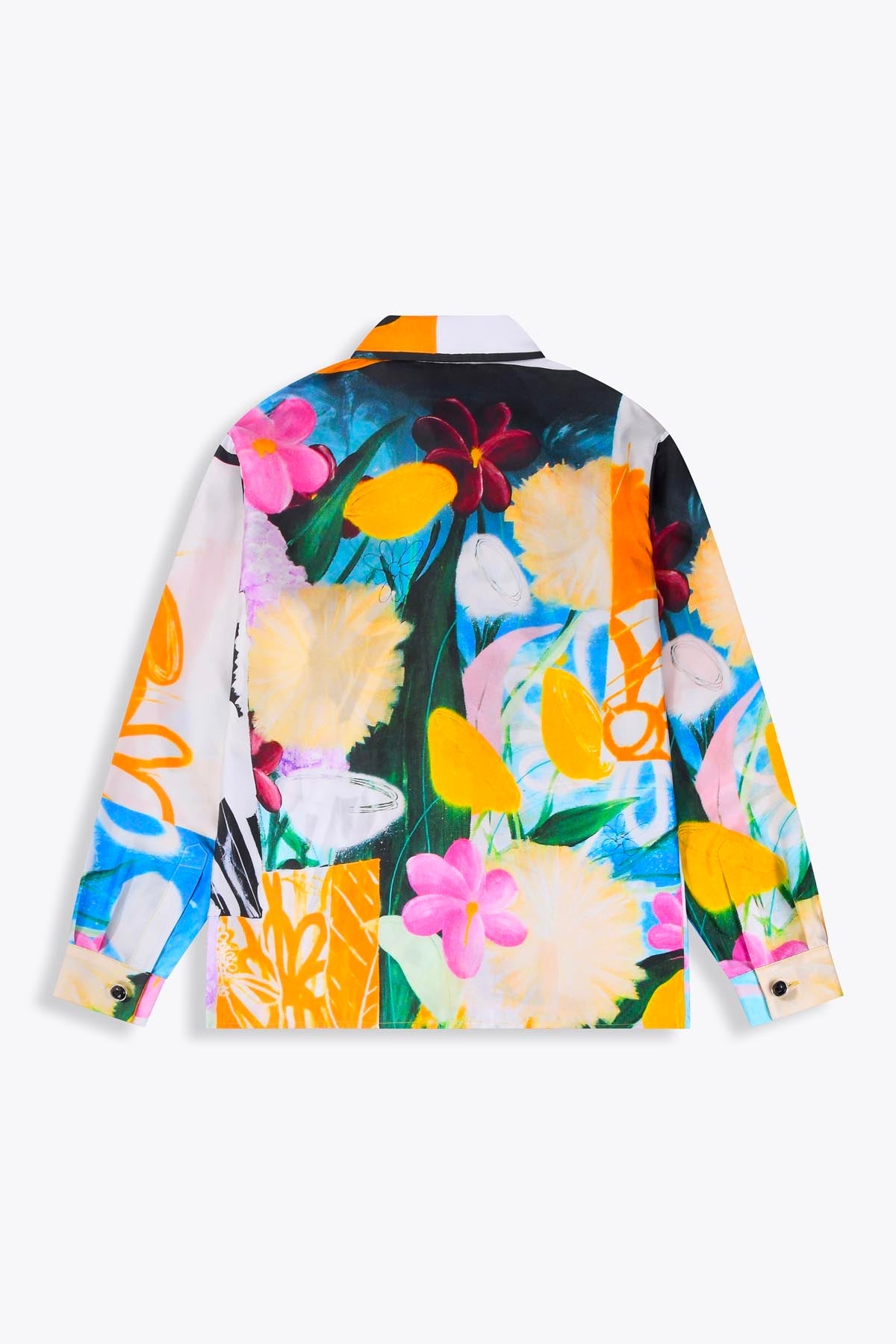Chemise homme soie "Le bouquet final"