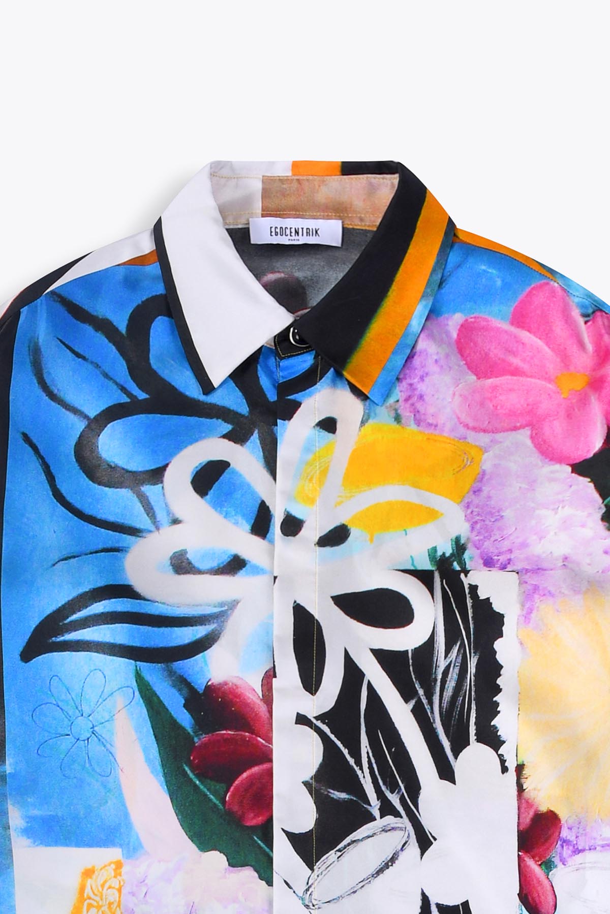 Chemise homme soie "Le bouquet final"