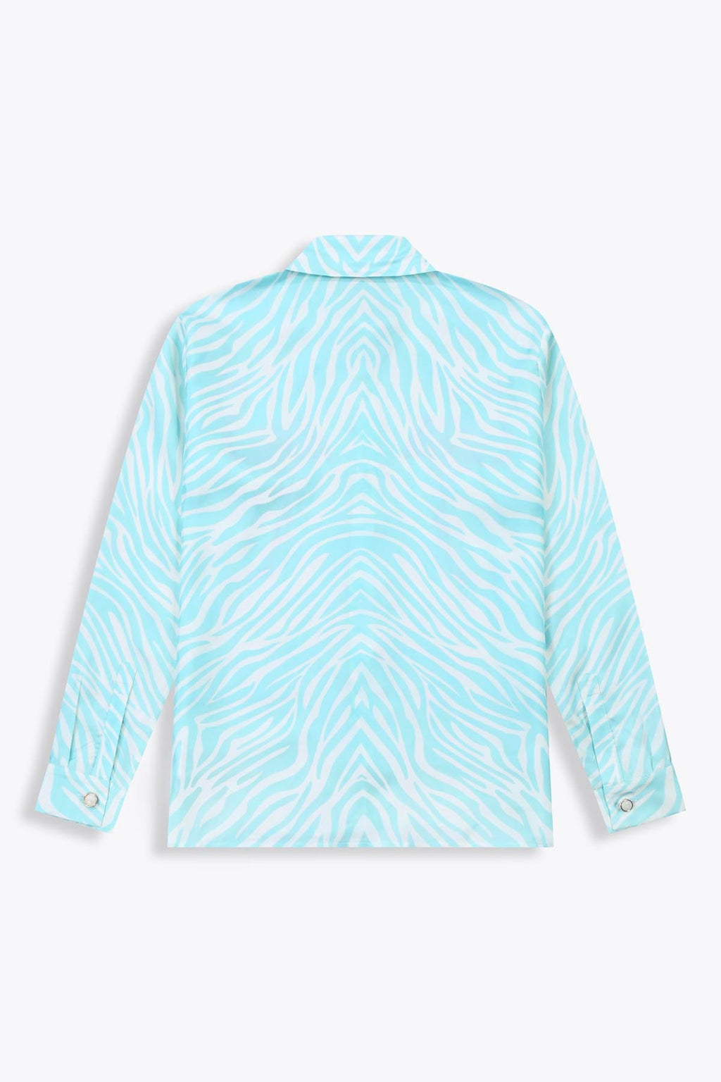 Chemise en soie manches longues "Miami Flamingo"