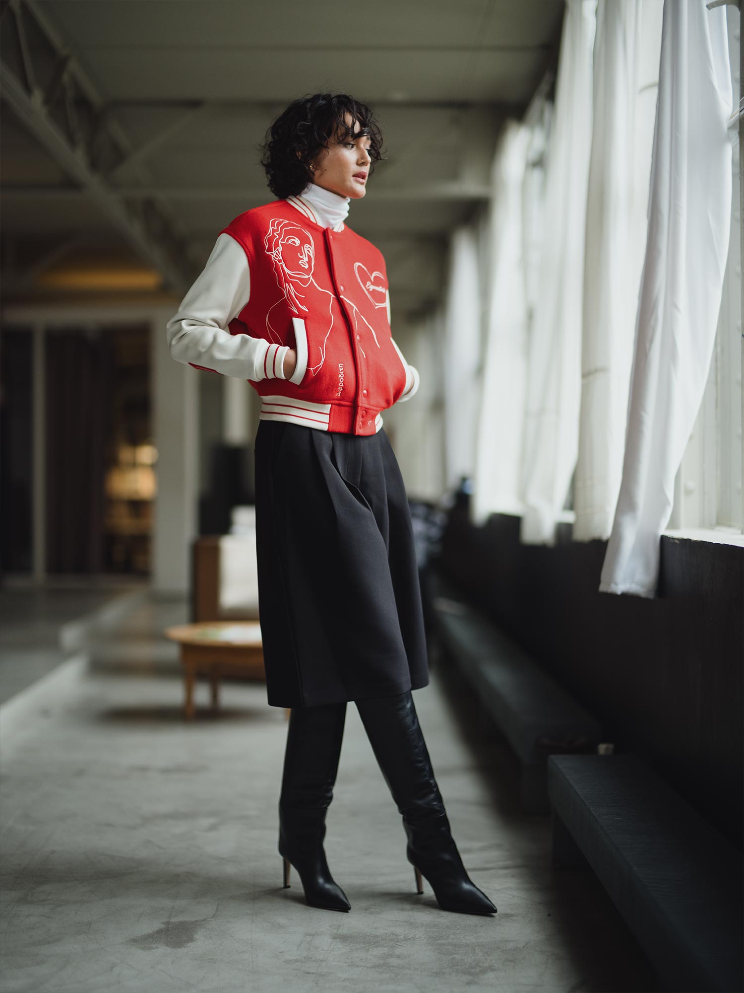 ROSE OF LOVE VARSITY JACKET