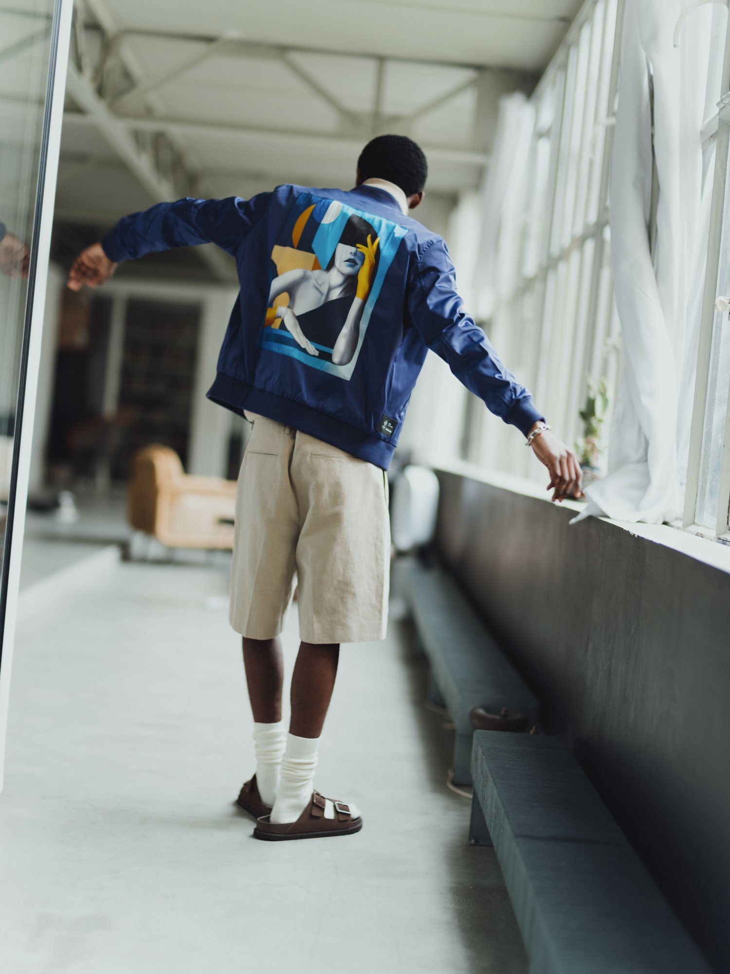 Veste bomber bleu "Riviera"