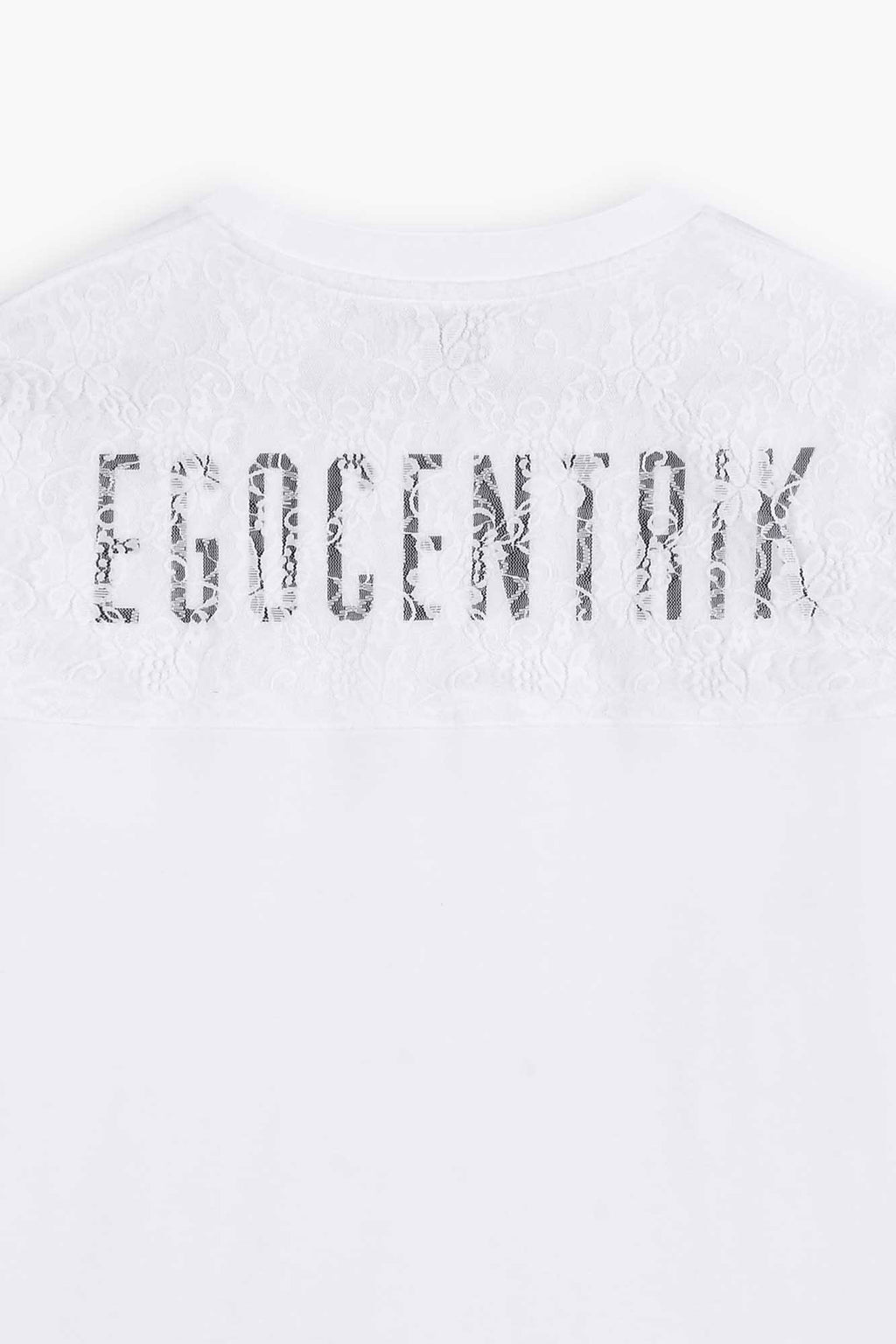 T-shirt oversized Majestic dentelles Blanc