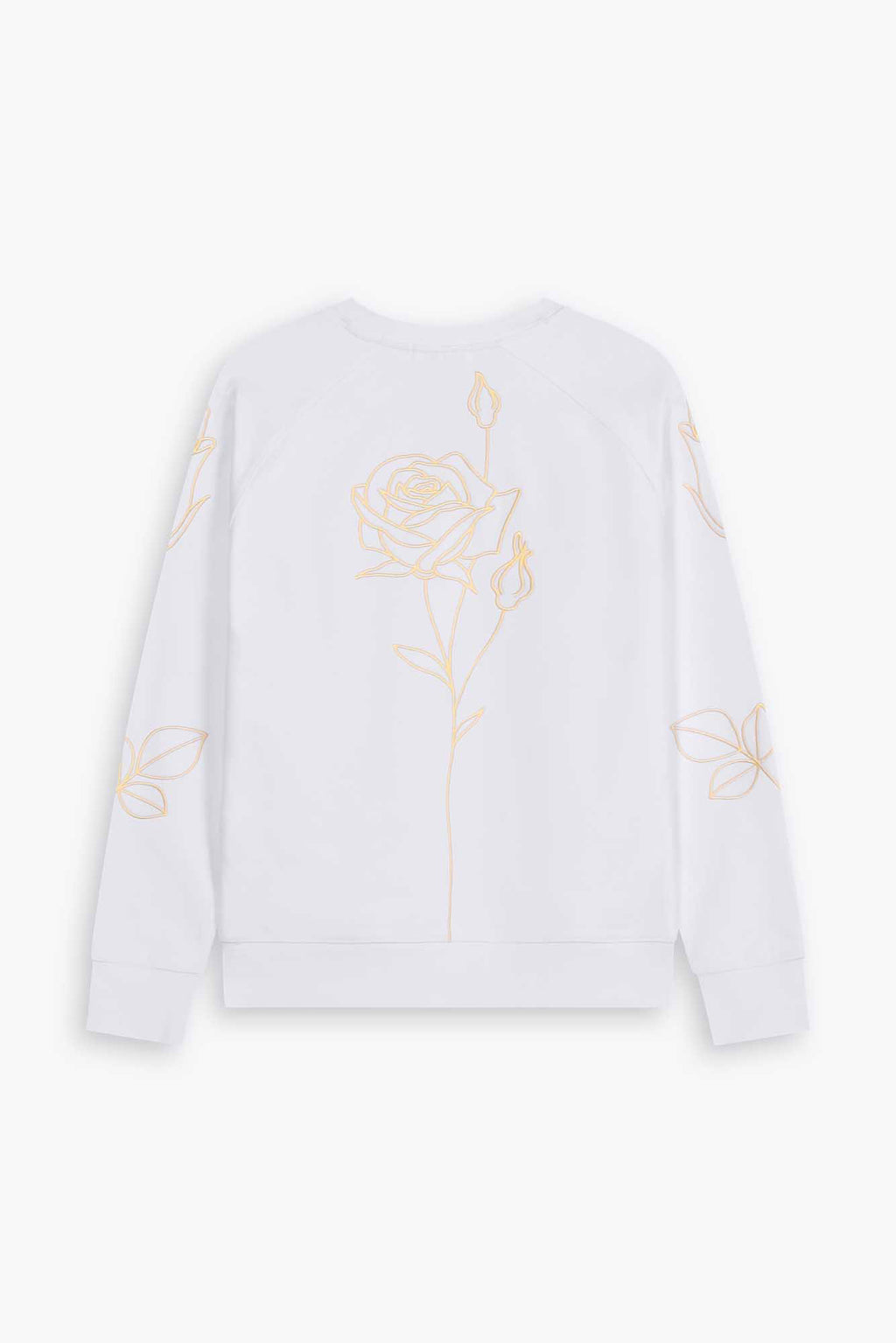 Sweat brodé blanc et rose