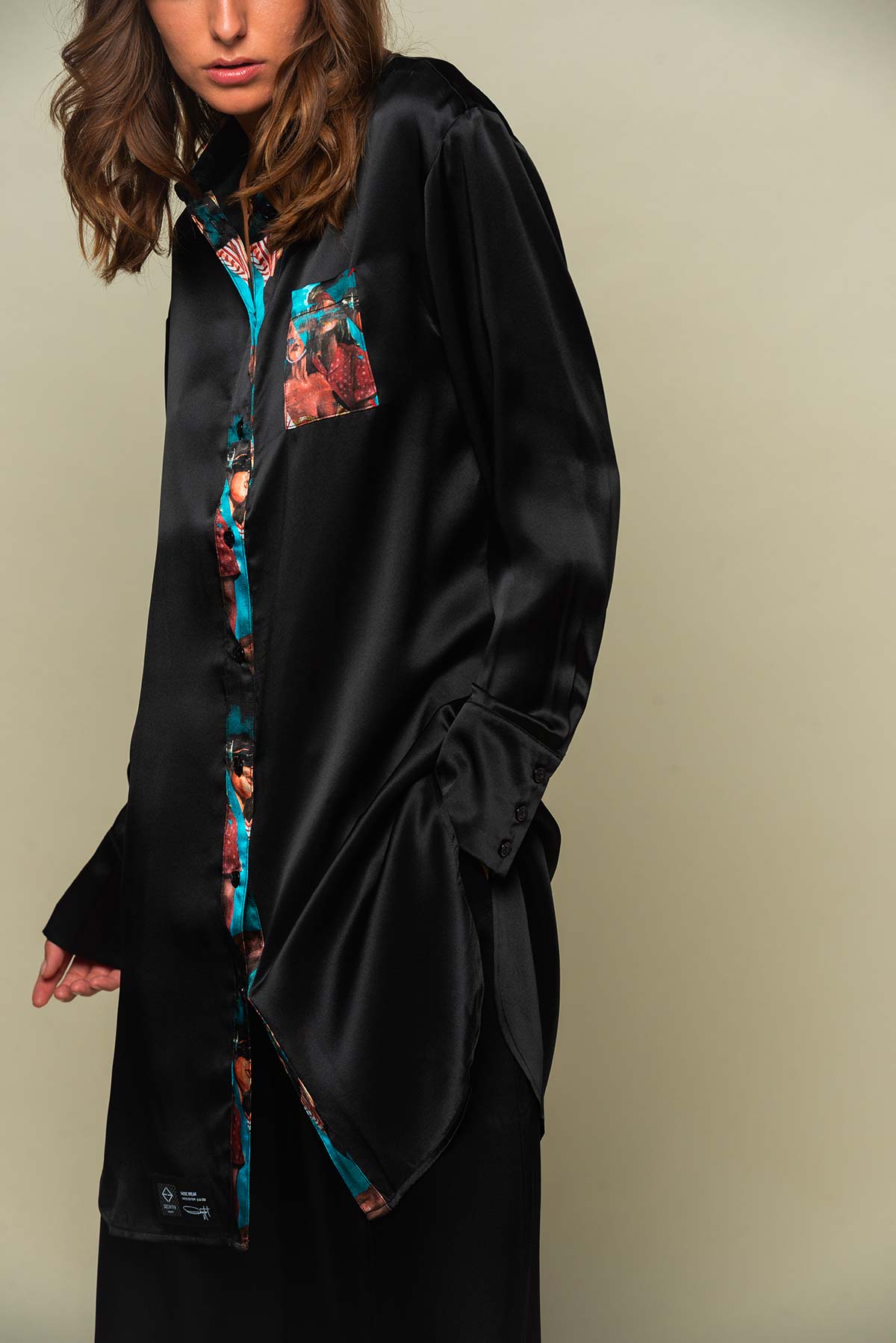 Chemise femme en soie "California Bunch"