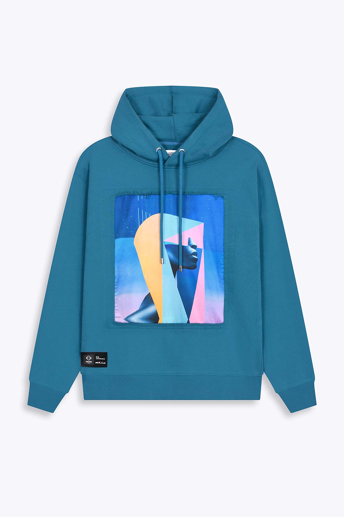 Hoodie bleu pétrole "Pop VR"
