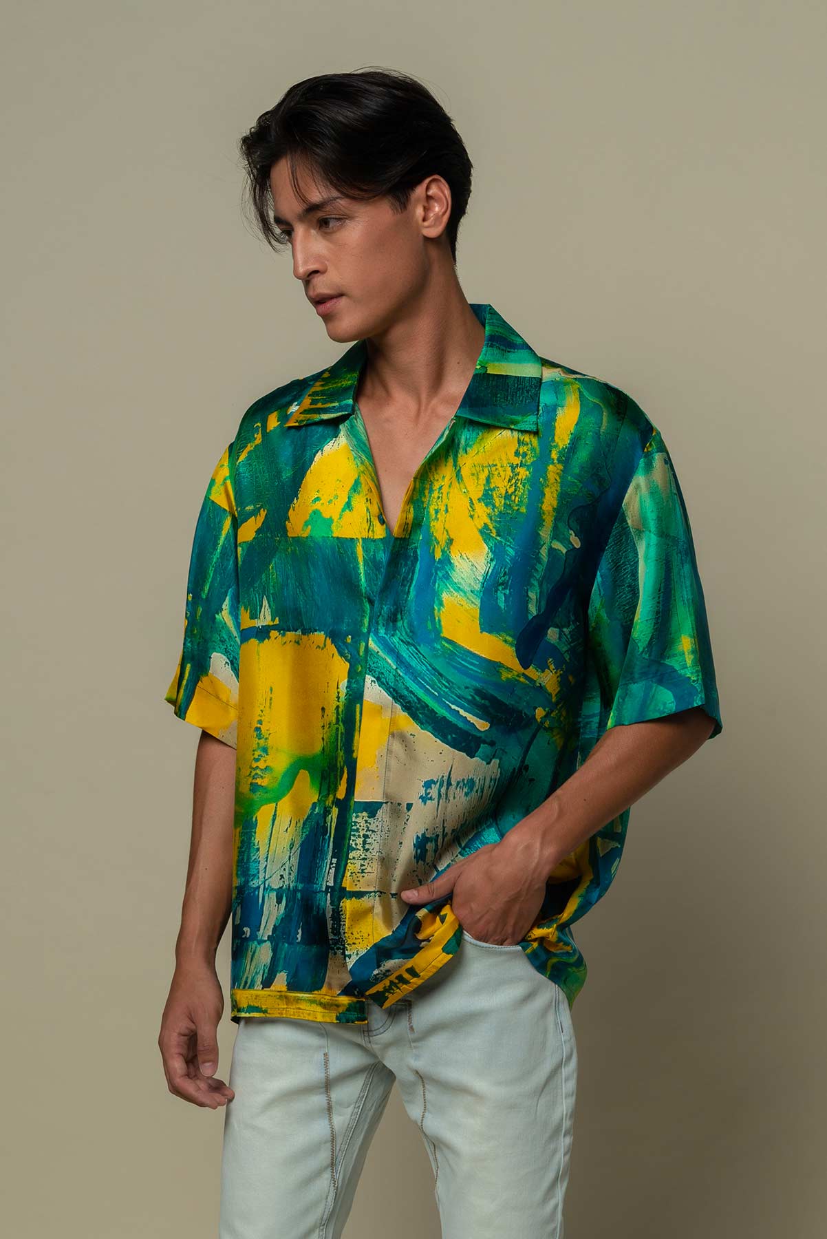 Chemise Homme en soie manches courtes