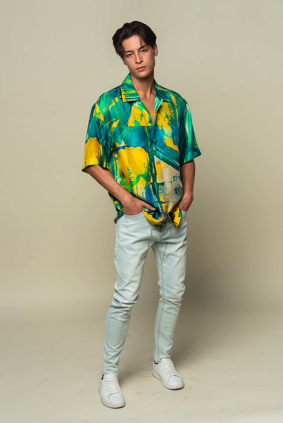 Chemise Homme en soie manches courtes