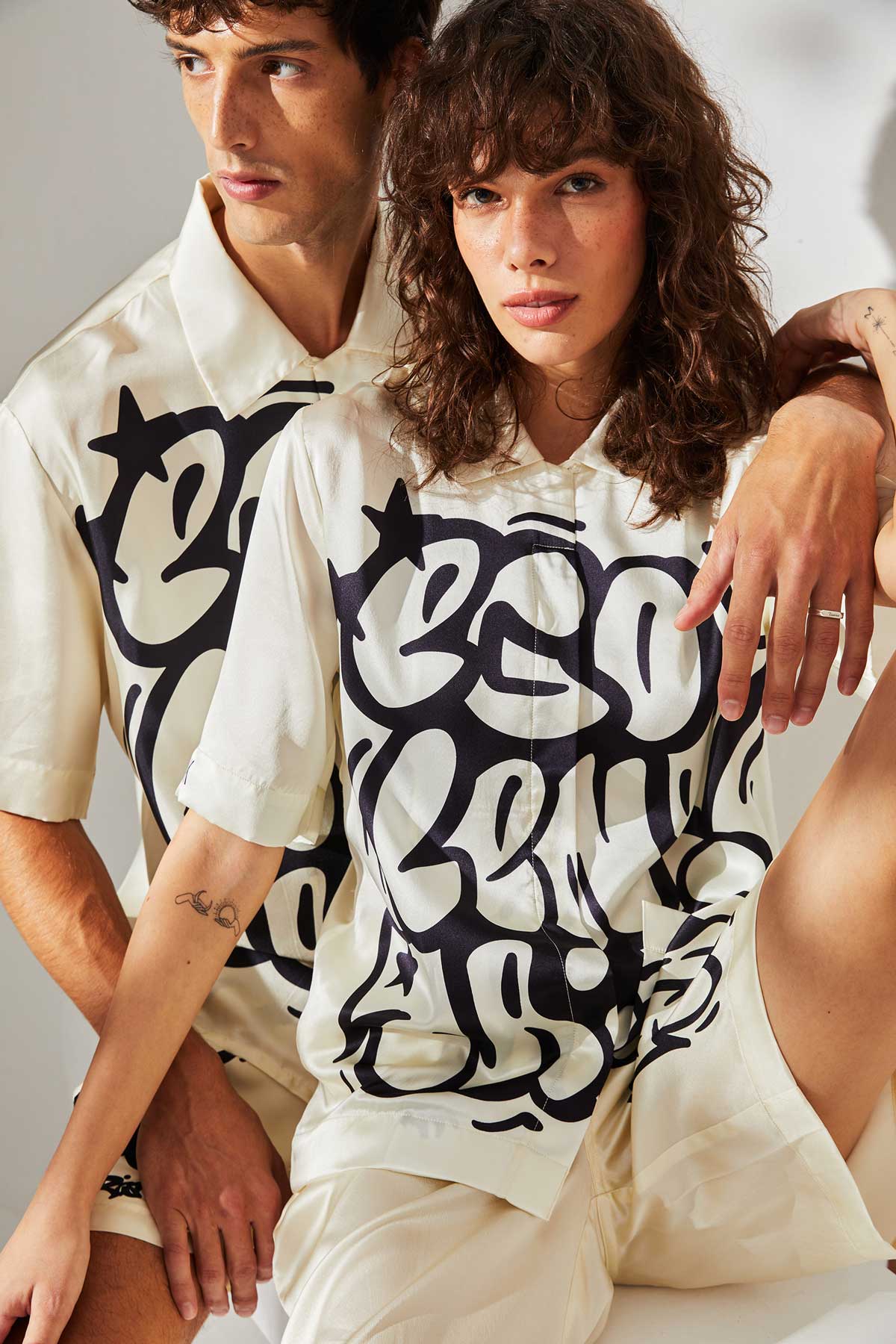 Chemise soie manches courtes Homme NYC Flop