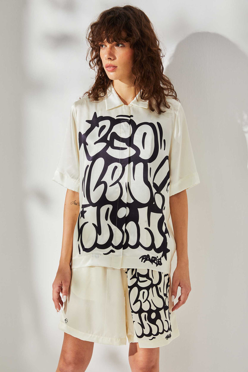 Chemise soie manches courtes Femme NYC Flop