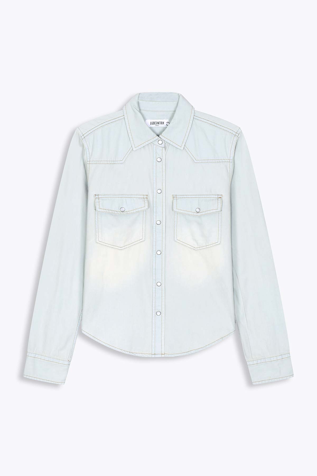 Chemise en jean femme bleu très clair