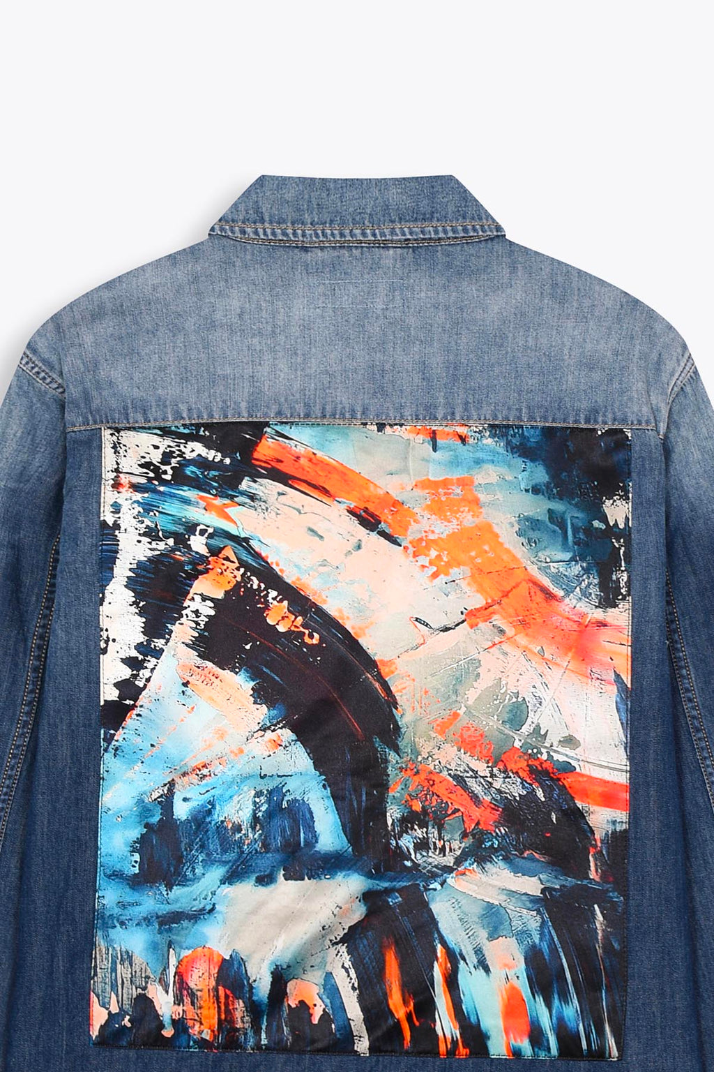 Chemise en Jean homme avec patch soie