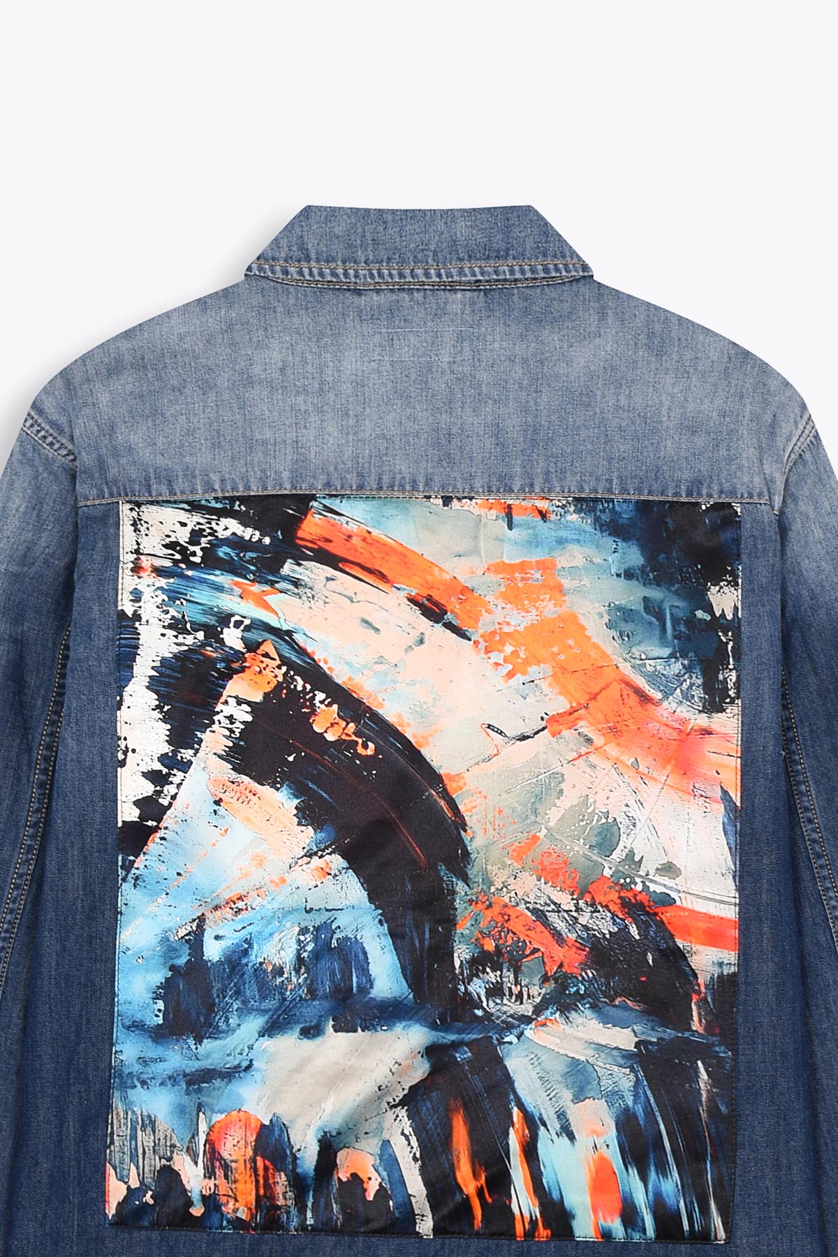 Chemise en Jean homme avec patch soie
