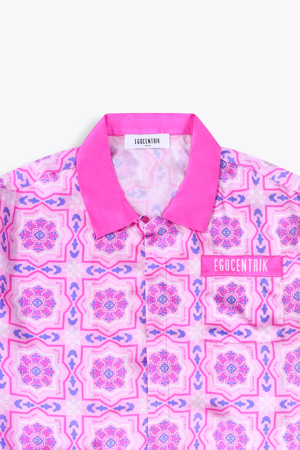 EGO PINKADELICOUS SHORT SLEEVE SILK SHIRT