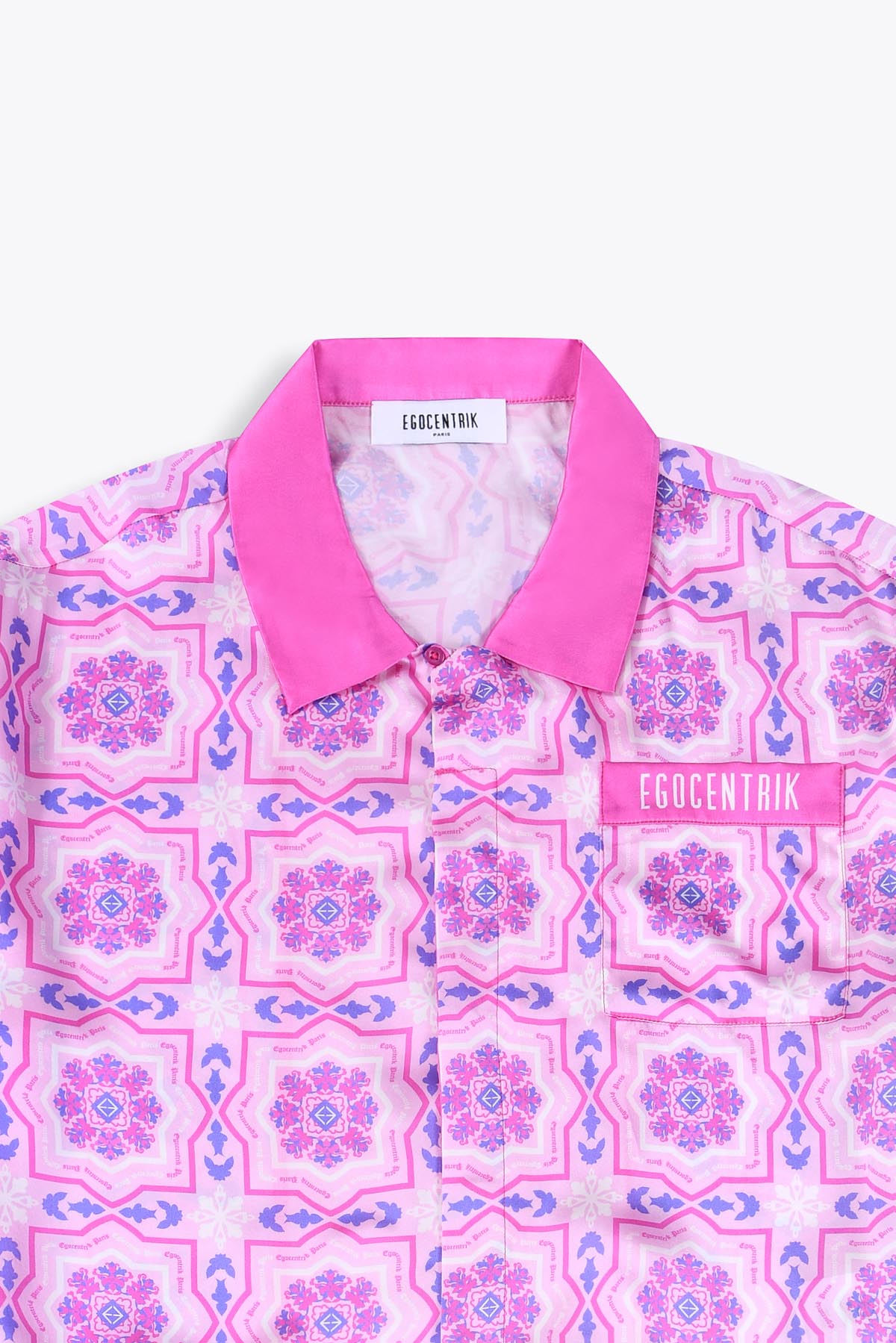 EGO PINKADELICOUS SHORT SLEEVE SILK SHIRT