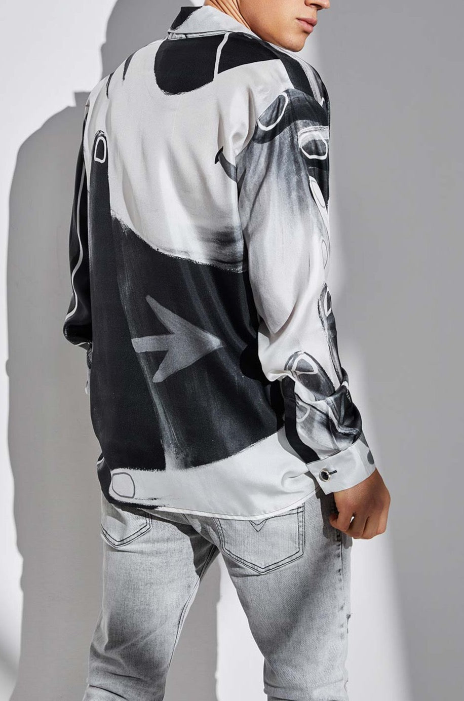 Chemise Homme en soie manches longues "A fleur de peau"