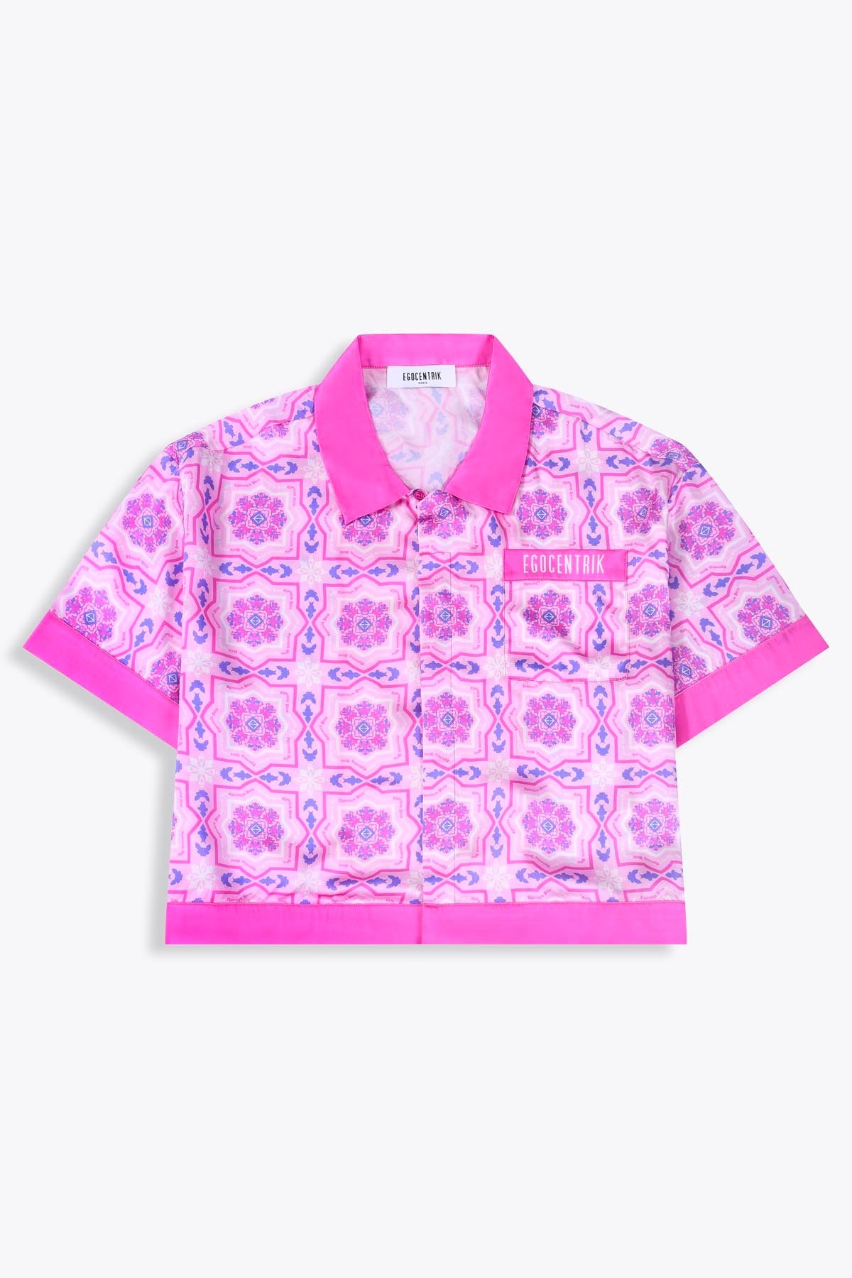 EGO PINKADELICOUS SHORT SLEEVE SILK SHIRT