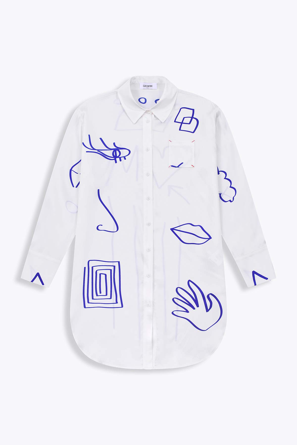 Chemise femme blanche en soie "Destructured"