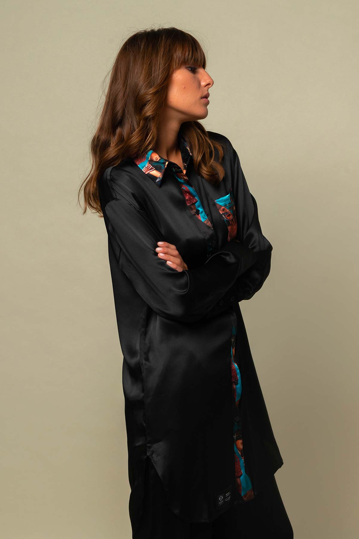 Chemise femme en soie "California Bunch"