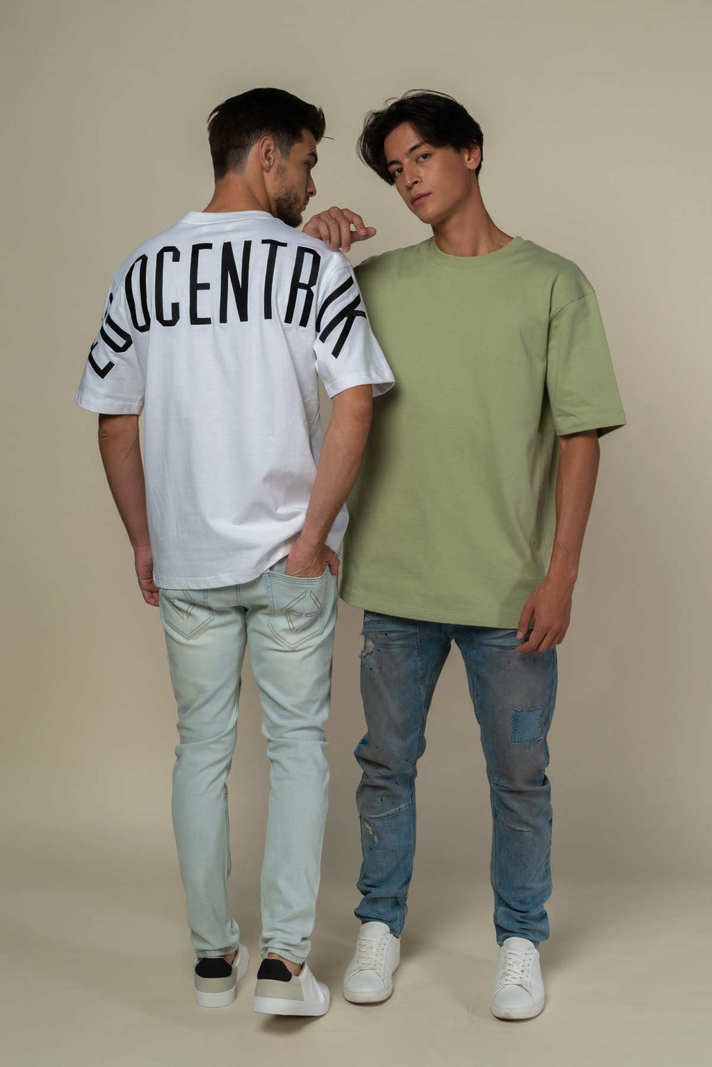 EGO BACK OLIVE OVERSIZED TEE