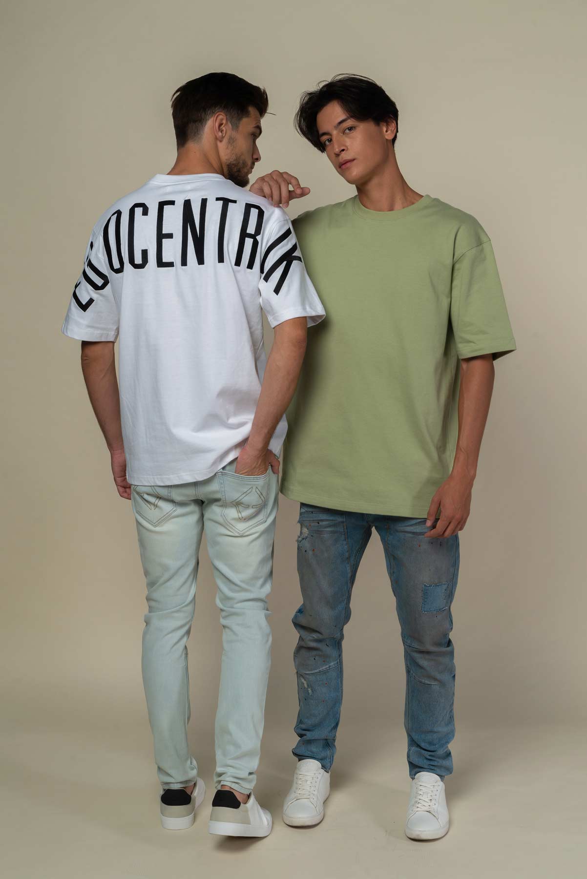 EGO BACK OLIVE OVERSIZED TEE