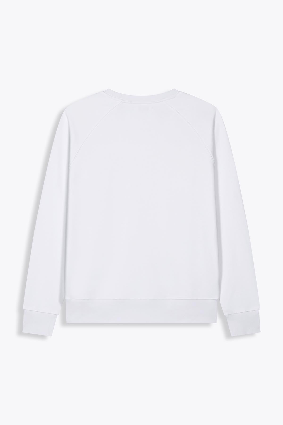 Sweat blanc avec patch soie "Untouchable"