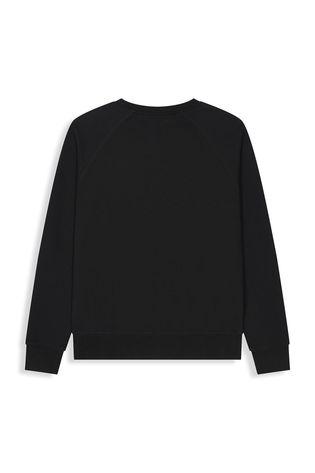 Sweat noir avec patch soie "Strates"