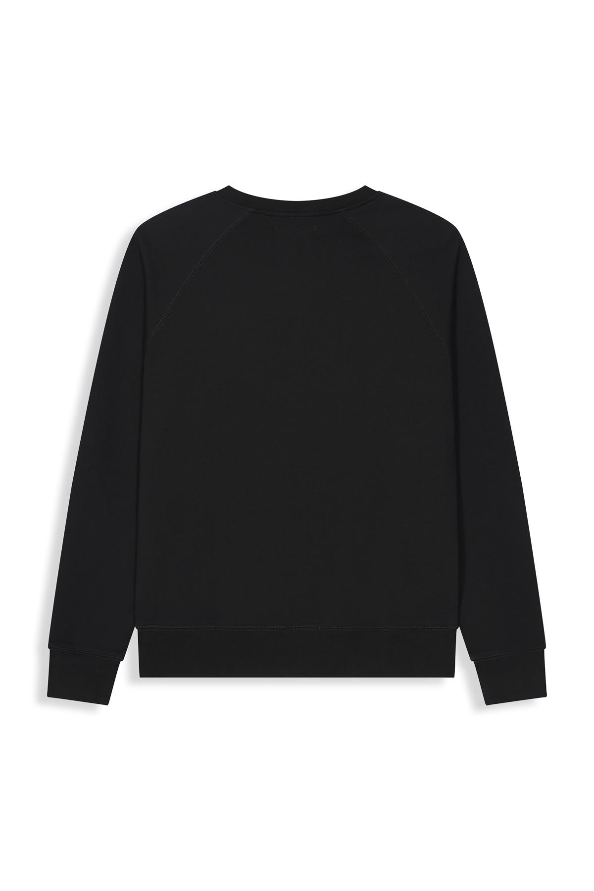 Sweat noir avec patch soie "Strates"