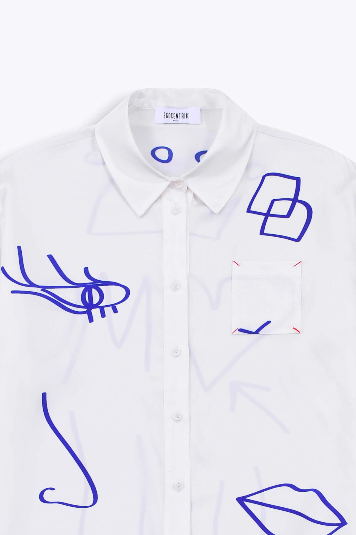 Chemise femme blanche en soie "Destructured"