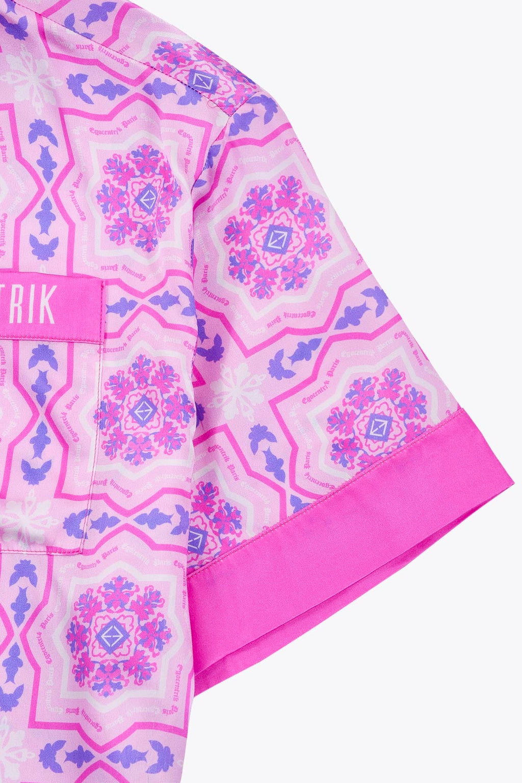 EGO PINKADELICOUS SHORT SLEEVE SILK SHIRT