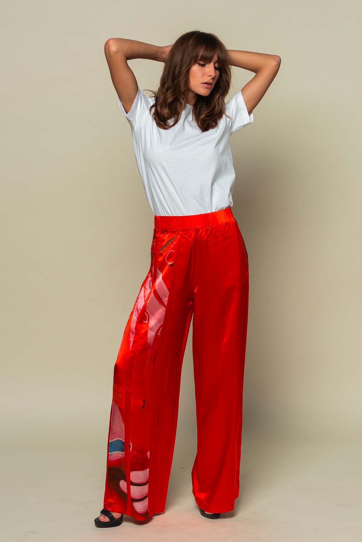 Pantalon femme fluide en soie "A fleur de peau"