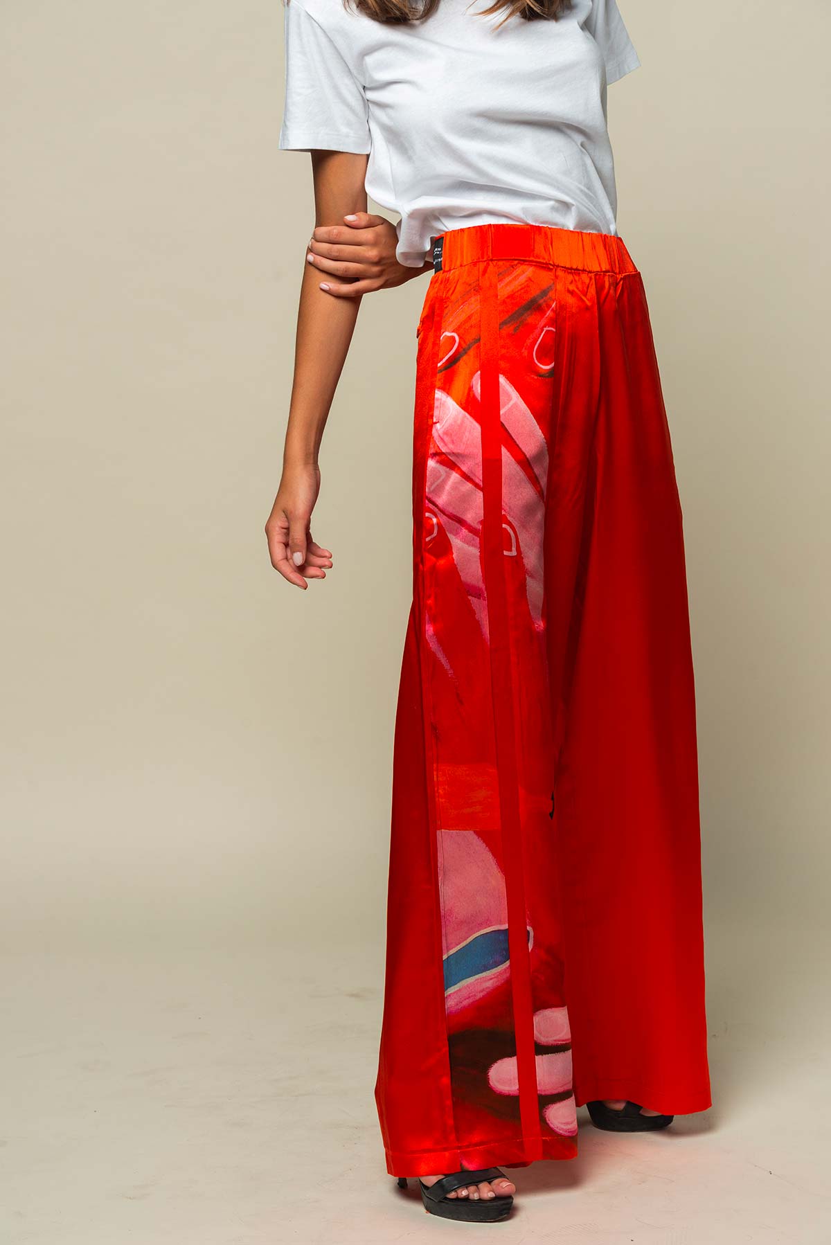 Pantalon femme fluide en soie "A fleur de peau"
