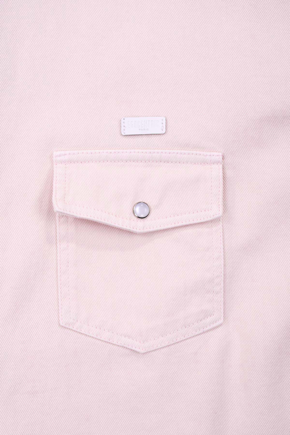 Chemise en jean femme rose