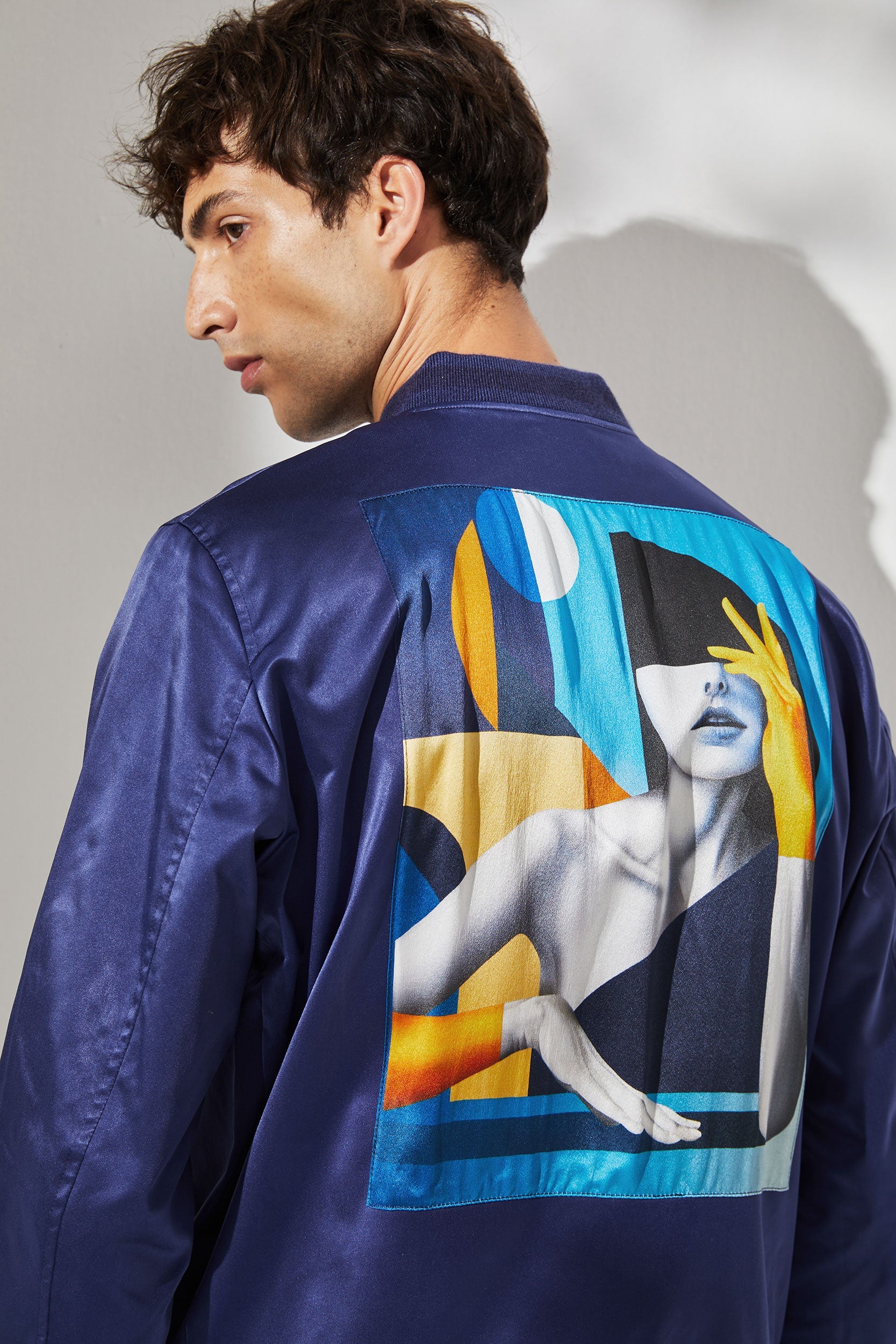 Veste bomber bleu "Riviera"