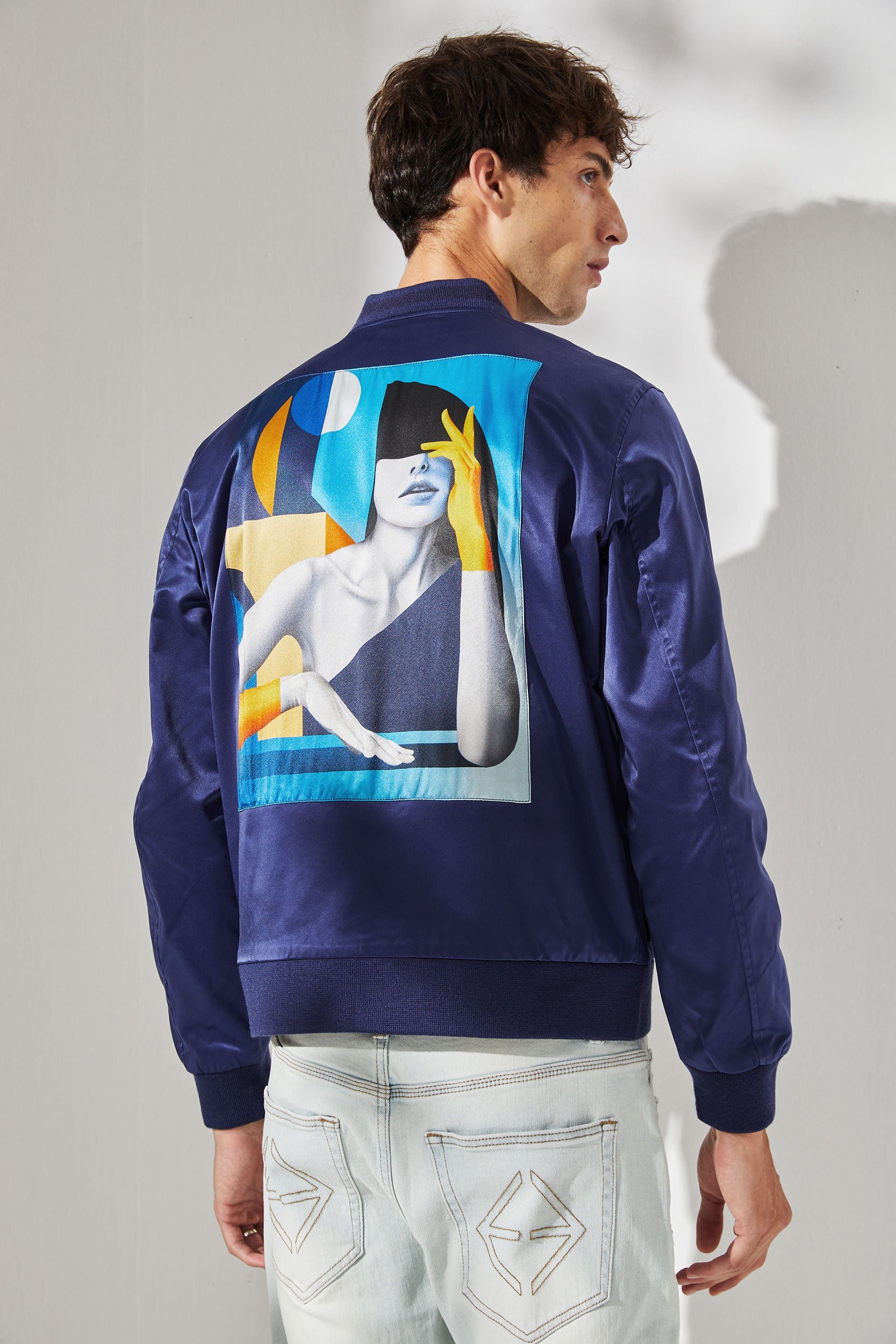Veste bomber bleu "Riviera"